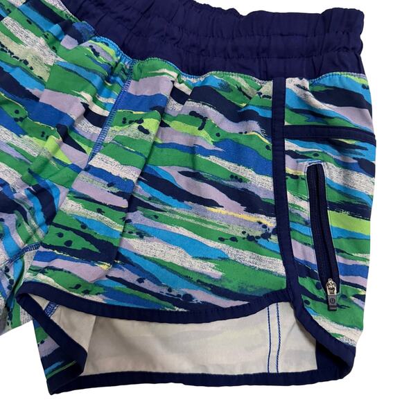 Lululemon Tracker Shorts 7 Wonders Blue pattern print running shorts sz 6 - Picture 2 of 9